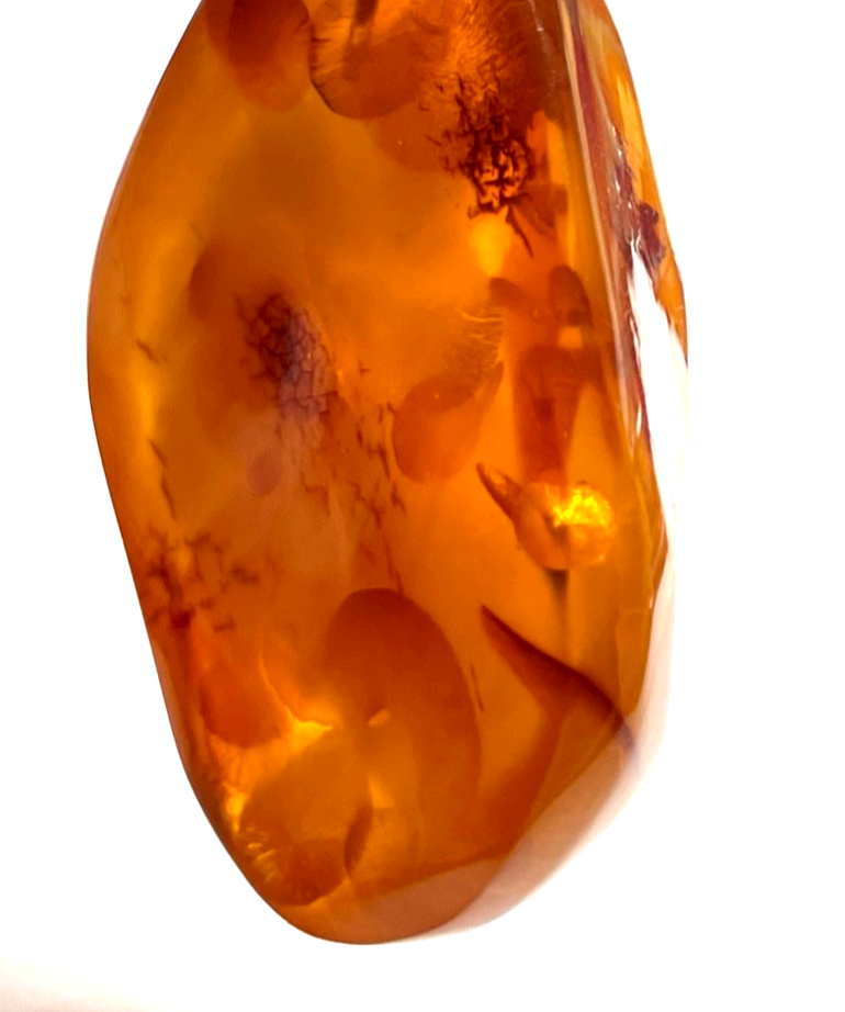 Mächtiger vintage Natur Bernstein Nugget poliert Anhänger Echtsilber Kordelkette14