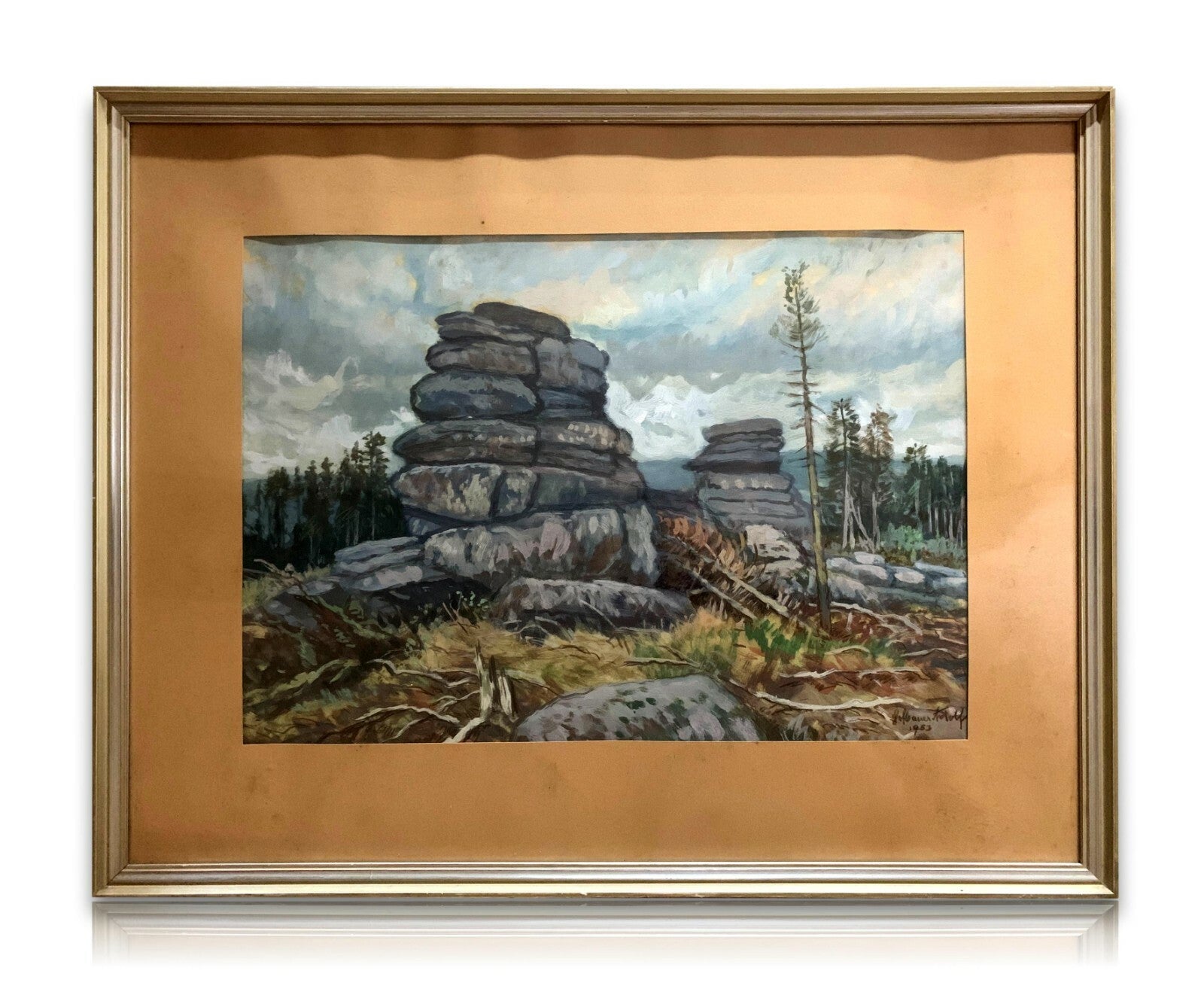 Dreisesselberg Bayrischer Wald - Adolf Hofbauer - Gouache auf Papier - signiert0