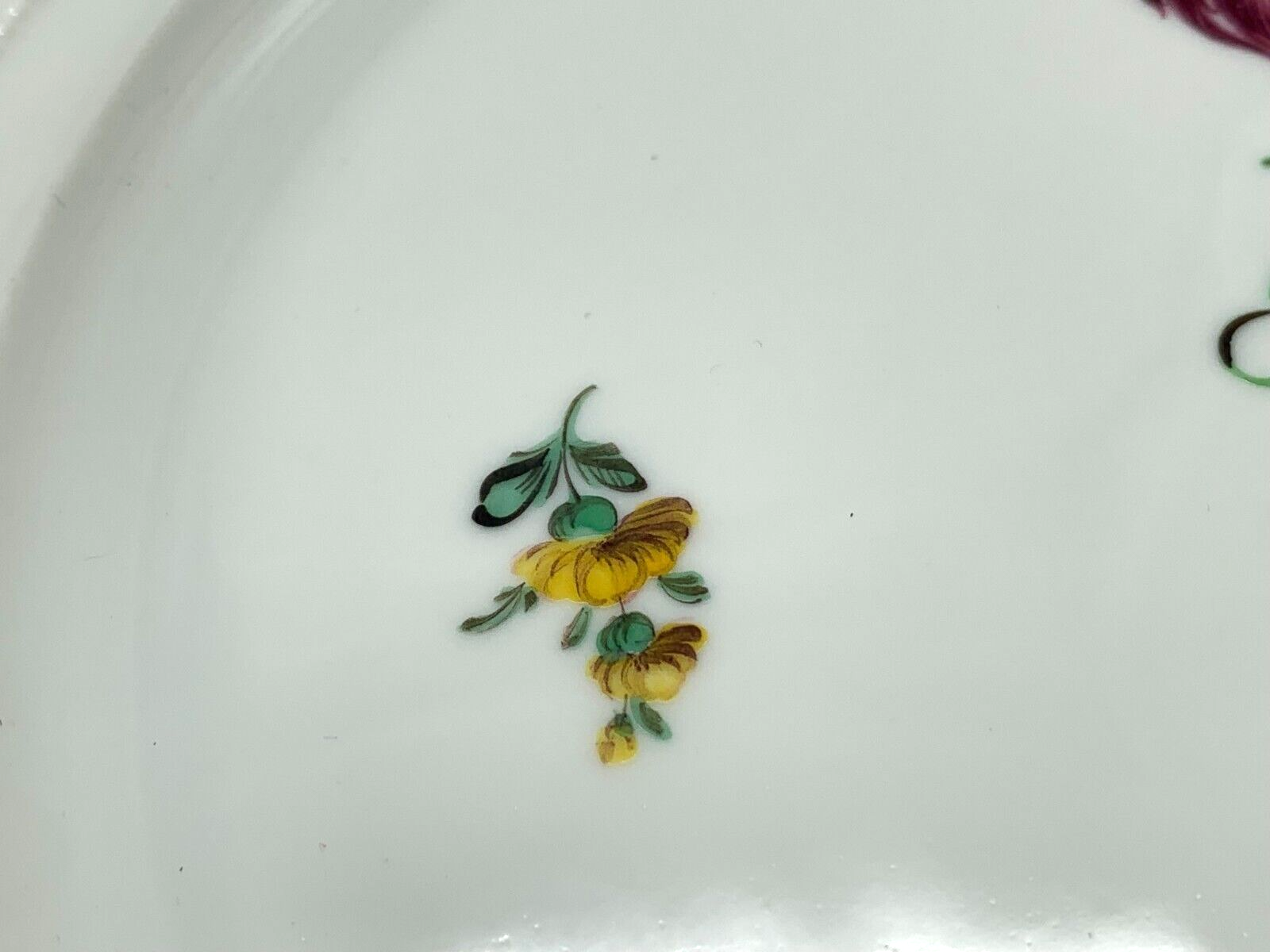 Nymphenburg - Porzellan Teller - Blumenbukett - ca 1920/30 - Streublumen Bukett3