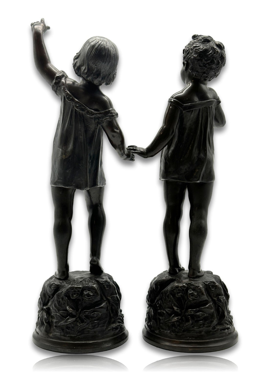 Alois Mayer - Kinderfiguren Paar - 28cm - Metallguss patiniert -  signiert2