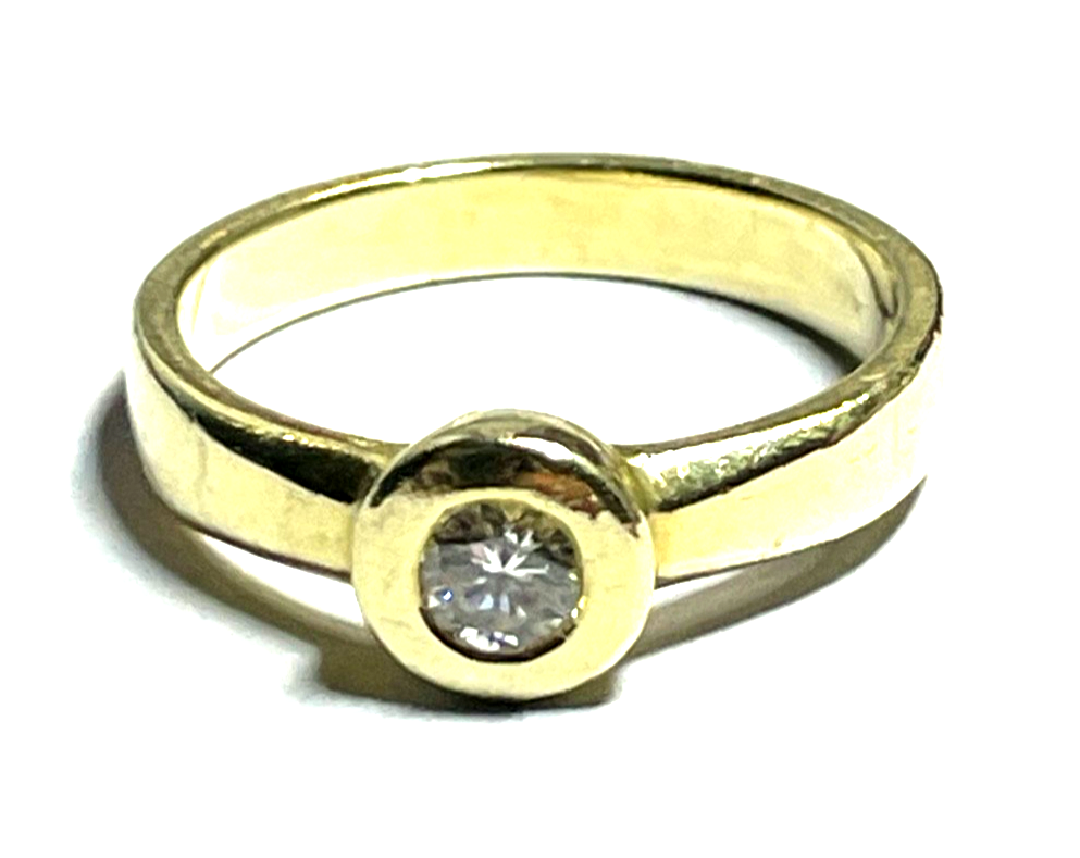 585 Gold 14 K Ring Solitär Brillant 0,5ct. unisex solide Juwelier Qualität RG 569