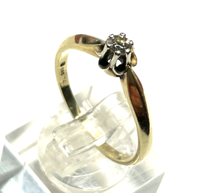 585 Gold 14 K Ring Solitär Brillant 0,2 ct. Juwelier Qualität RG 58 Verlobung3