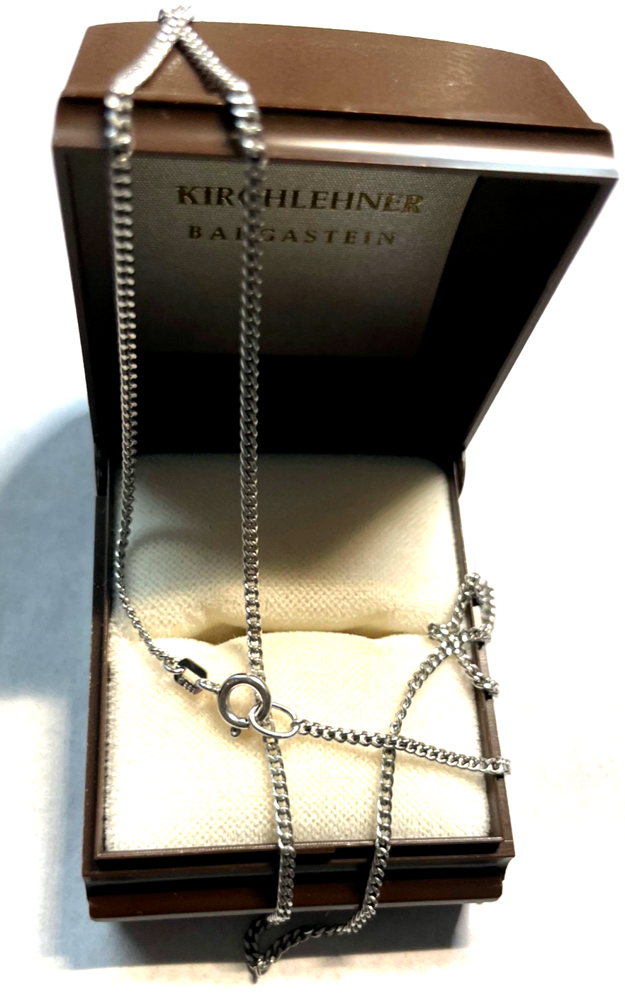 585 Gold 14 K Panzerkette Weißgold L 55 cm B 1,5 mm solide Juwelier Qualität0