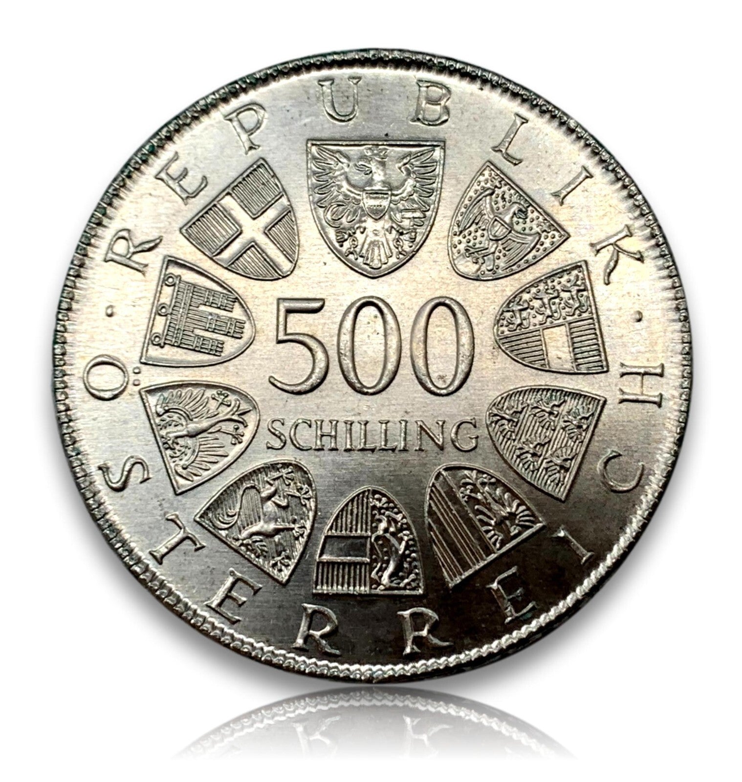 500 Schilling Österreich - Silber Münze - 200 Jahre Evangelische Kirche - Stgl1