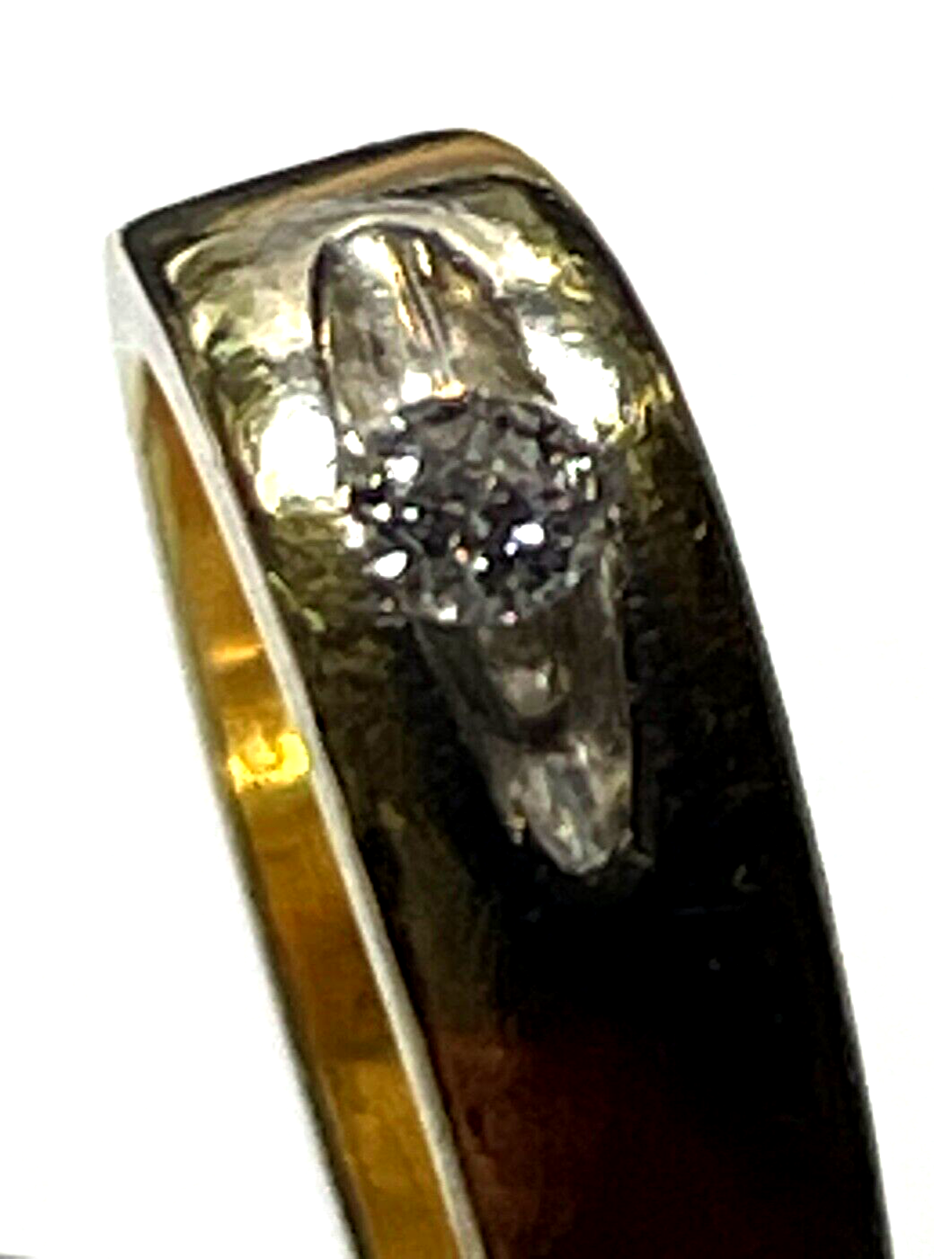 Massiver 750 Gold 18K Ring Solitär Brillant 0,1ct RG 54 Juwelier 6 Gramm gepfl.12