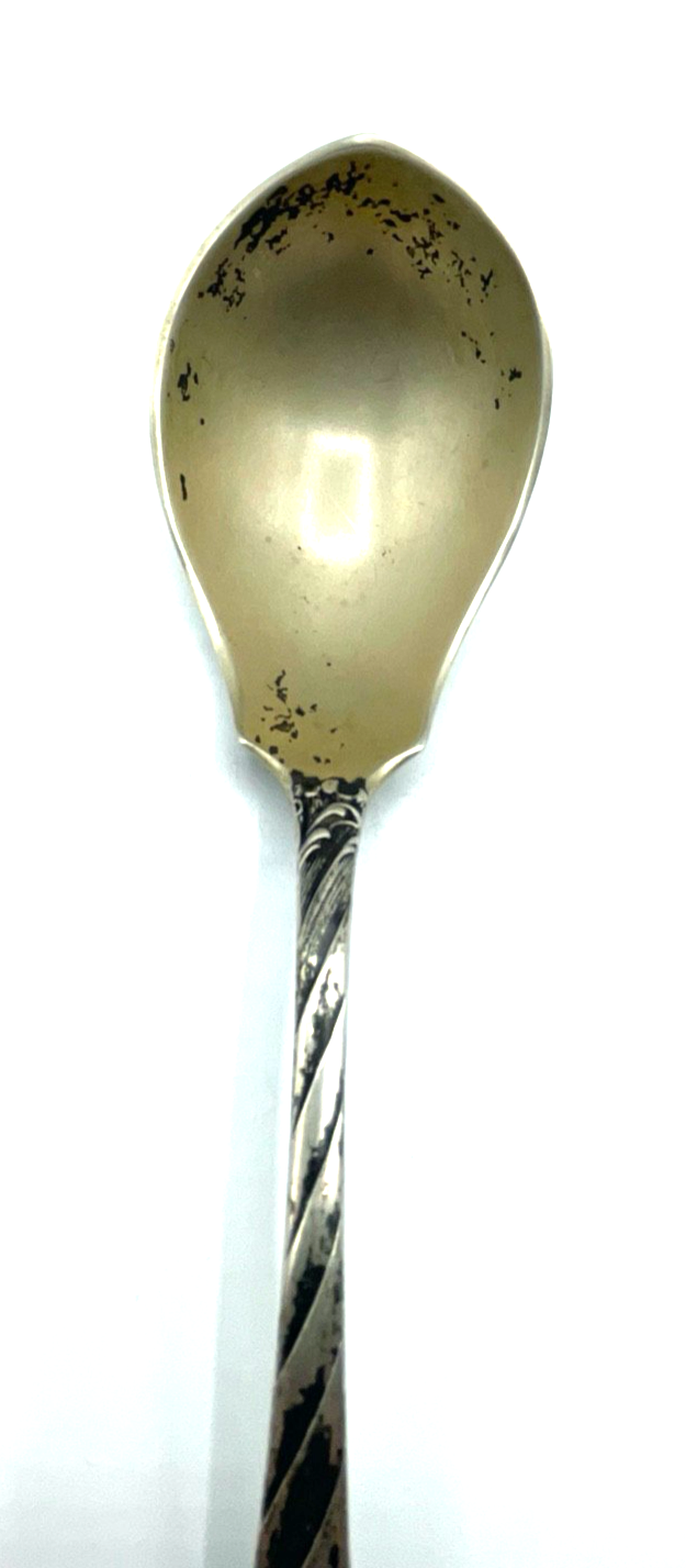 Antik großer 800 Silber Schöpflöffel Vorleger Historismus L 21 cm style rocaille3