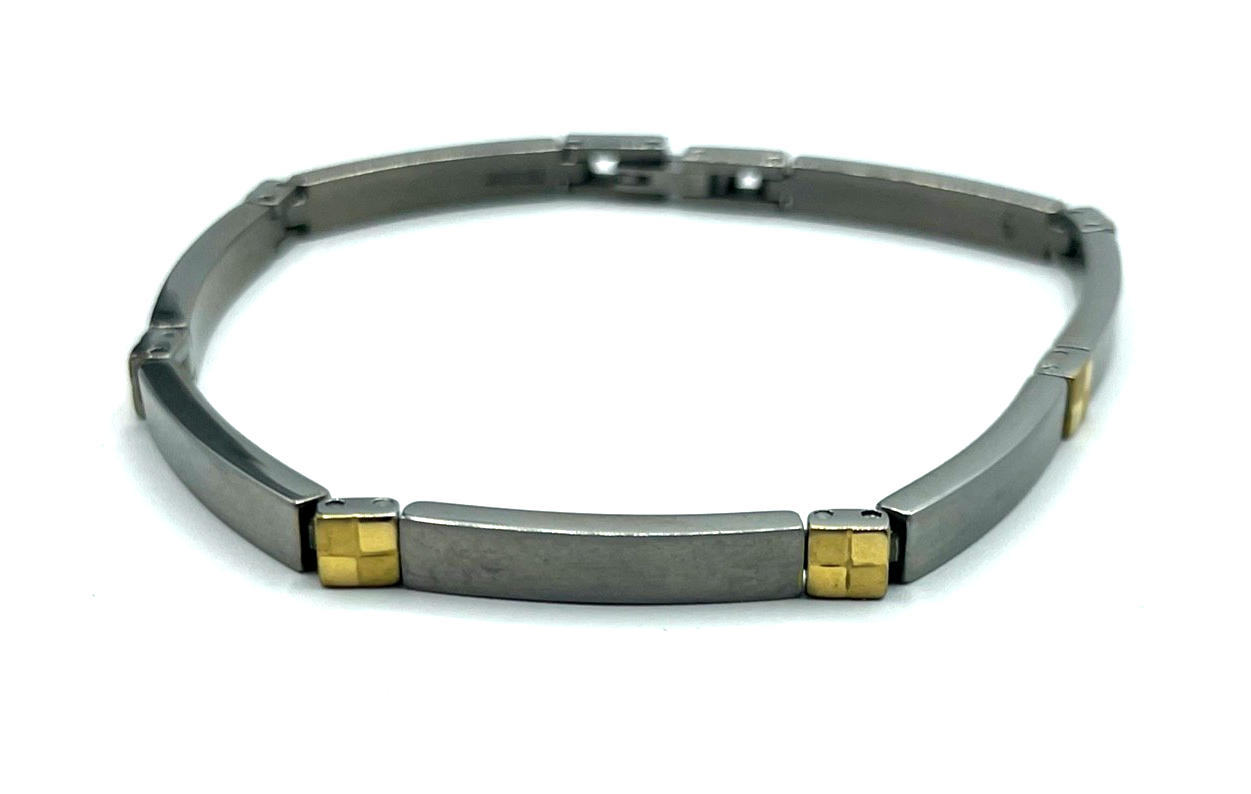Boccia Titanium Armband Titan Glieder Bicolor unisex Armschmuck L 20 cm gepfl.4