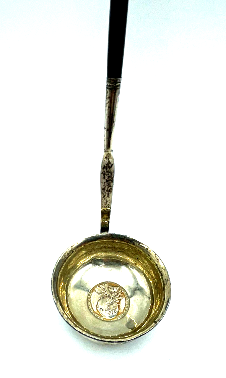 Antik edle georgische George III  Toddy Ladle Kelle Punsch Punschkelle Silber8