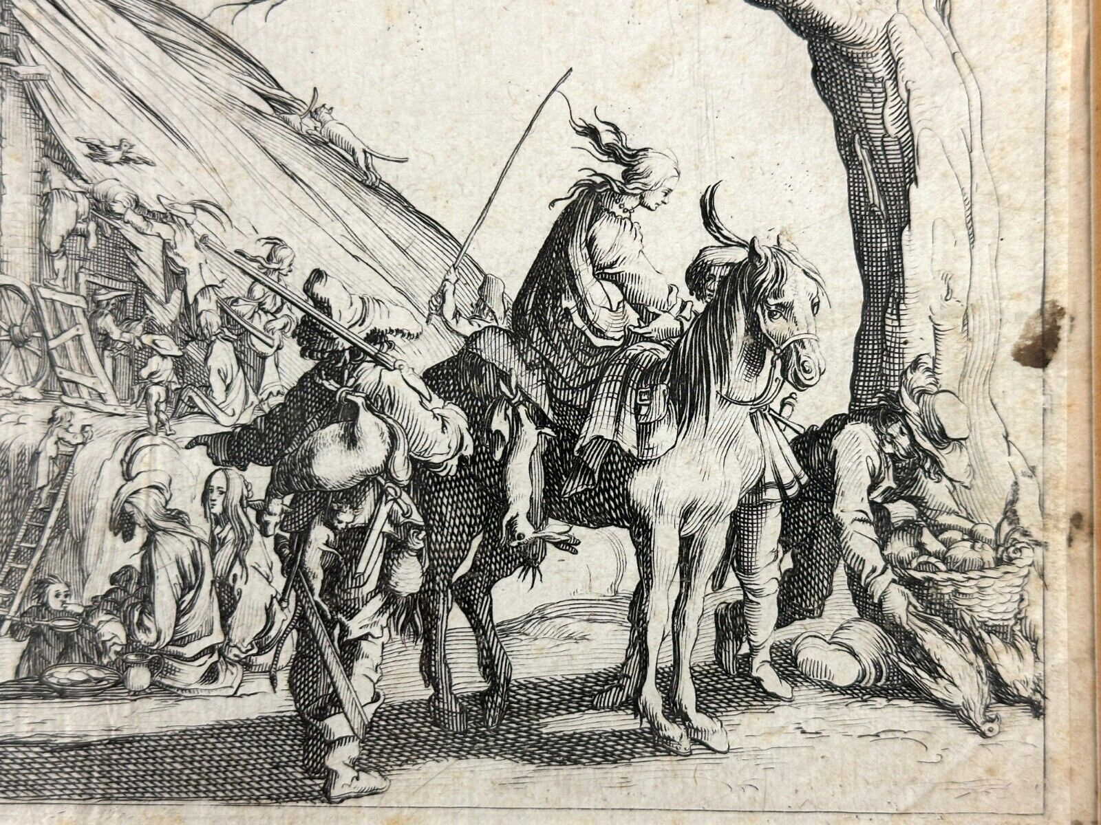 Jacques Callot 1592–1635 - Radierung - 'Les Bohémiens' - Die Zigeuner ca 16205