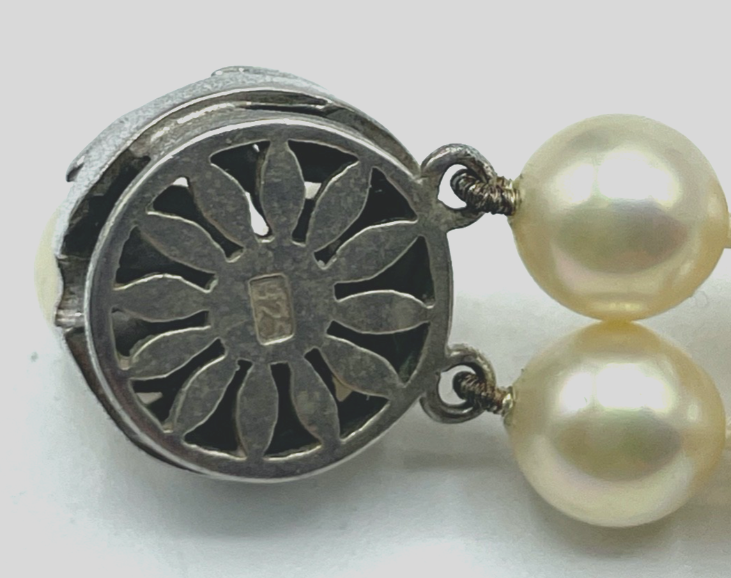 Zweireihiges Mallorca Perlen Armband mit 925 Silber Schliesse gepfl. L 17,5 cm1