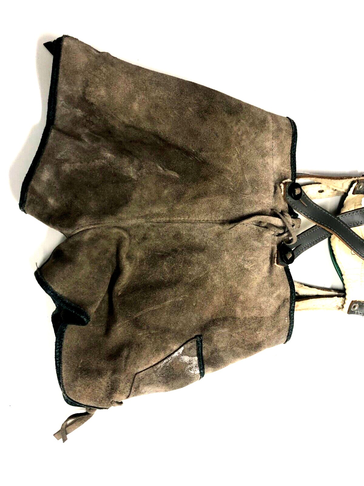 Vintage Knaben Lederhose gebraucht rustikal auch hübsche Deko Handarbeit s. Text4