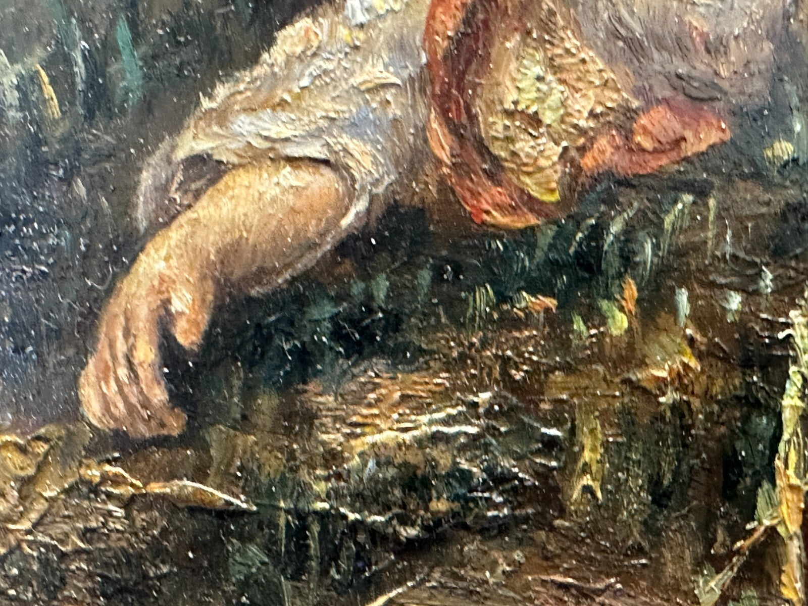 Öl auf Platte  - Hirtenjunge - sign. Beurer - nach Franz von Lenbach - Realist4