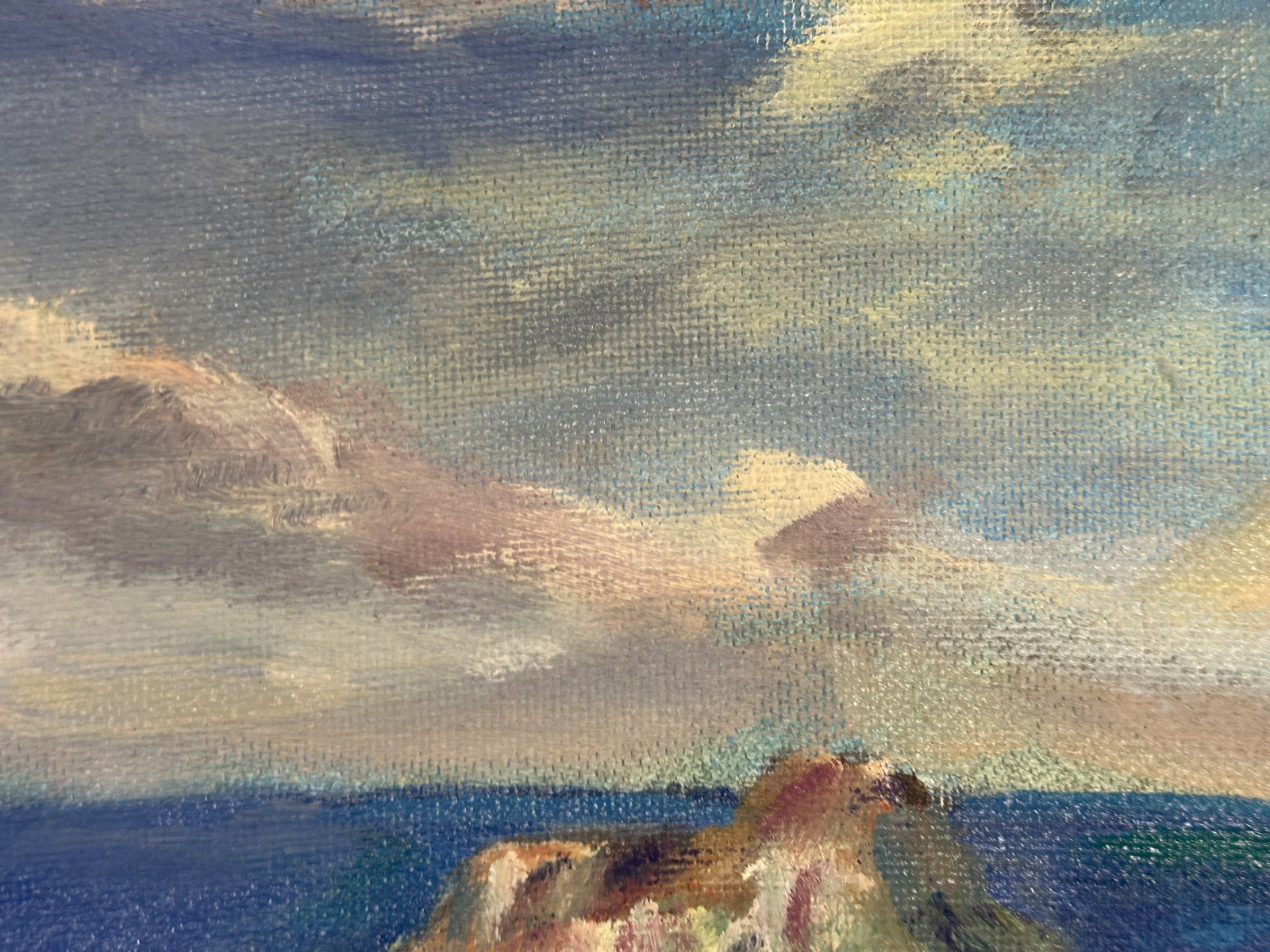Le Val-André, Bretagne – Öl auf Hartfaser (1984), rückseitig signiert „K. Janson7
