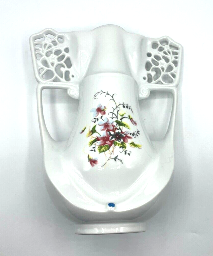 Sehr attraktive Porzellan Vase Ziervase vintage H 25,5 B 20 cm Durchbruch Dekor9