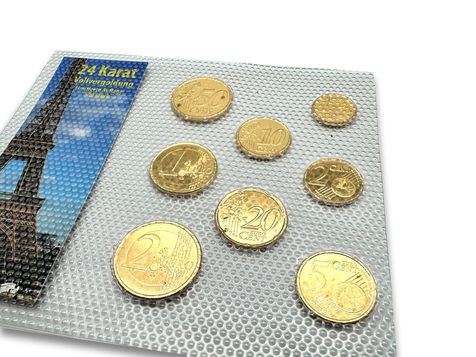 Frankreich KSM Kursmünzsatz 1999-2002 Euro € - 24 ct vergoldet - Ldt. Edition1