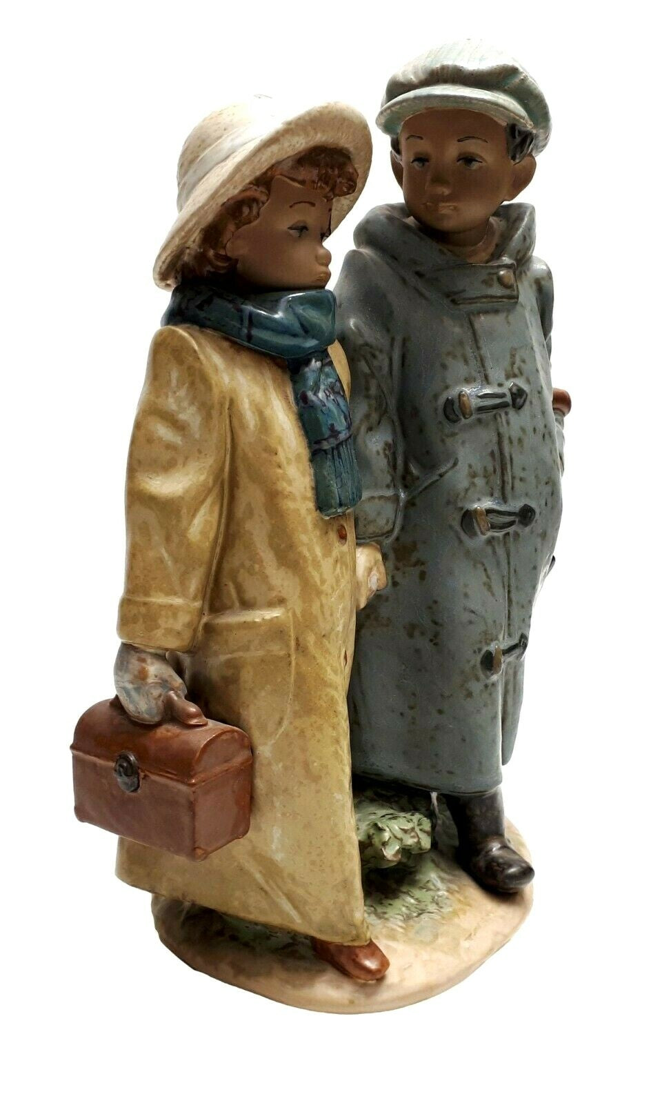 Lladro Figur - Nr.2242 - 'Away to School' - Keramik - polychrome Bemalung0