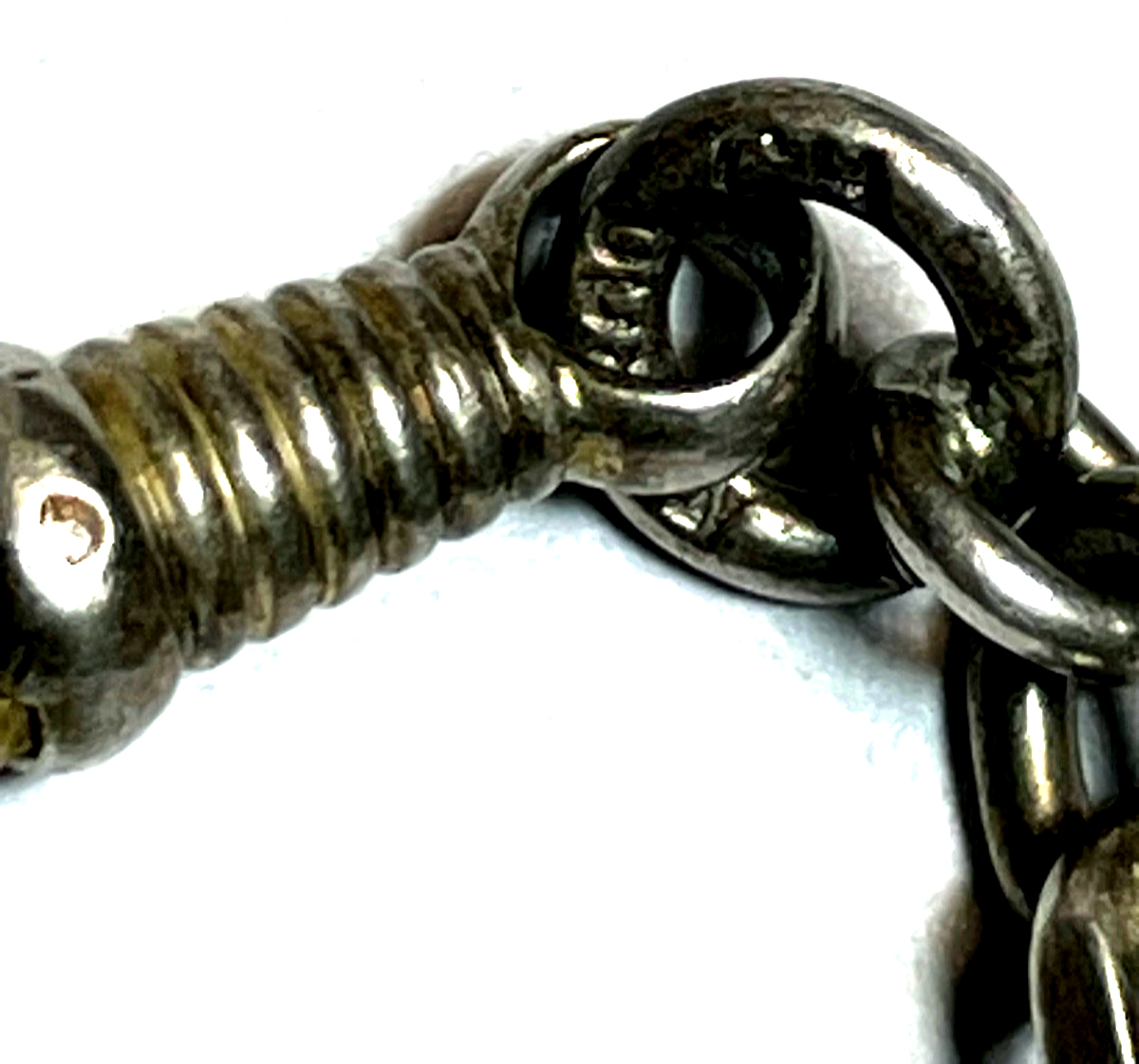 Antik massive 800 Silber TUK L 151 cm B 4 mm Taschenuhrkette 66,38 Gramm gepfl.5