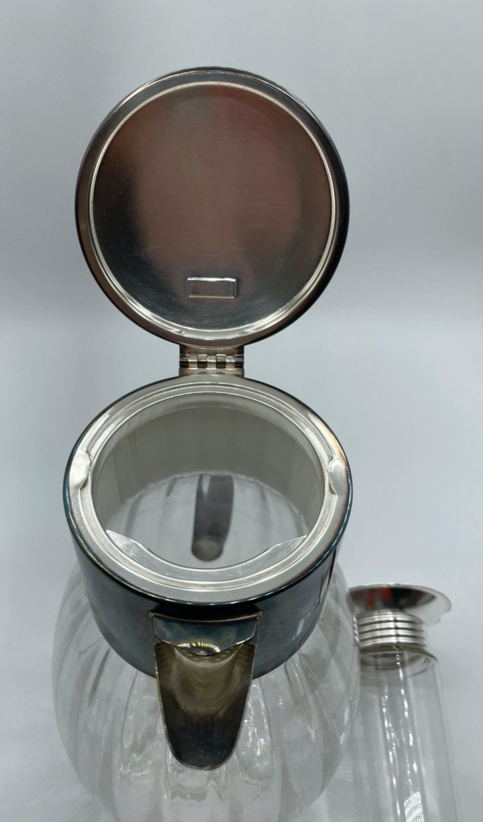 Vintage WMF Kalte Ente Kristallglas Krug versilberte Montur 2 Ltr  Top Gepflegt7