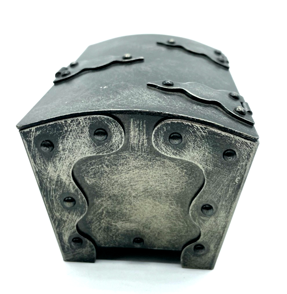 Dekorative konische Eisen Truhe Schatulle Deckeltruhe geschmiedet L 13 H 8 cm4