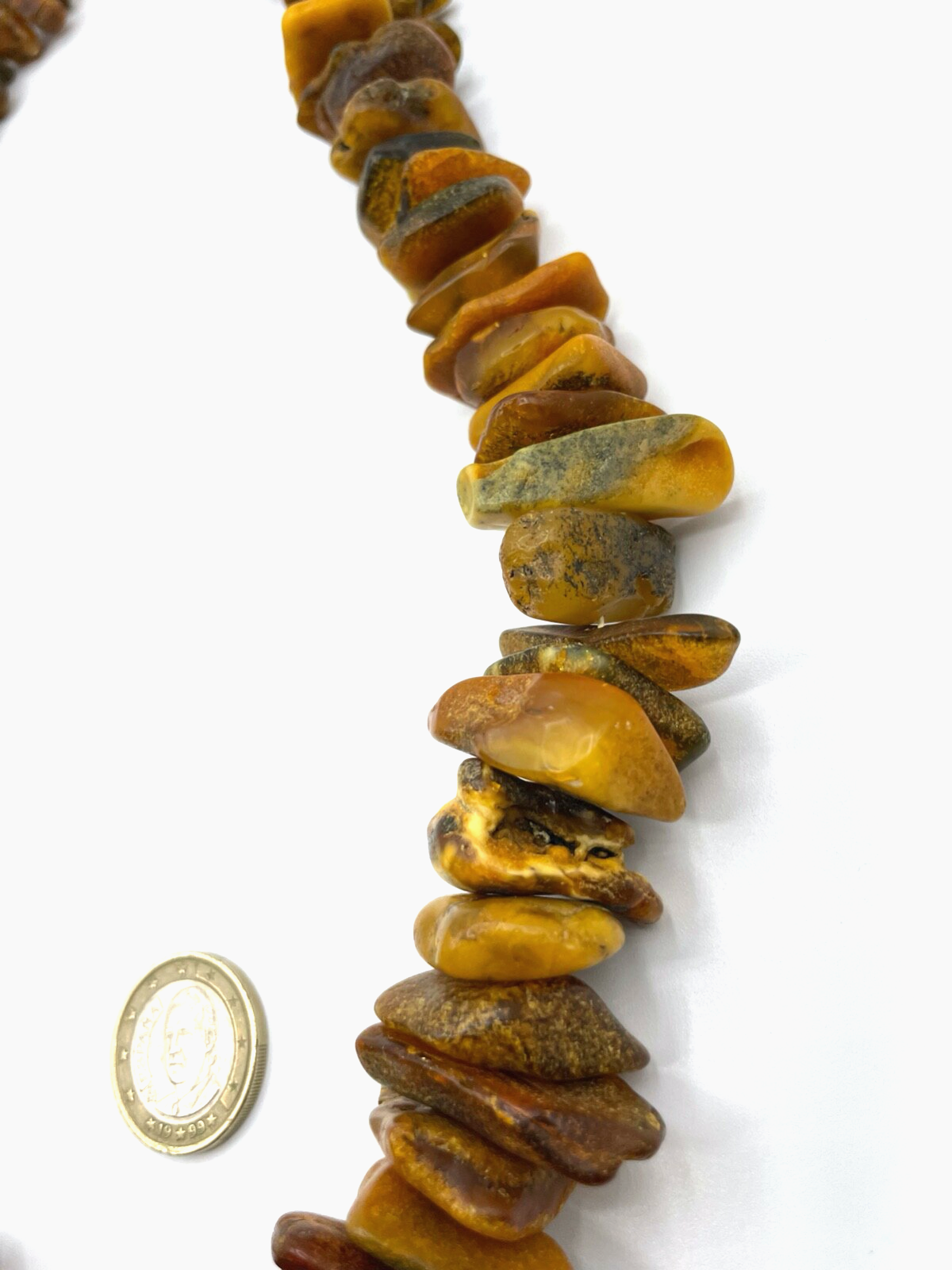 Prächtige Statement Naturbernstein Bernstein Kette 172 Gr. Nuggets L ca. 74 cm8