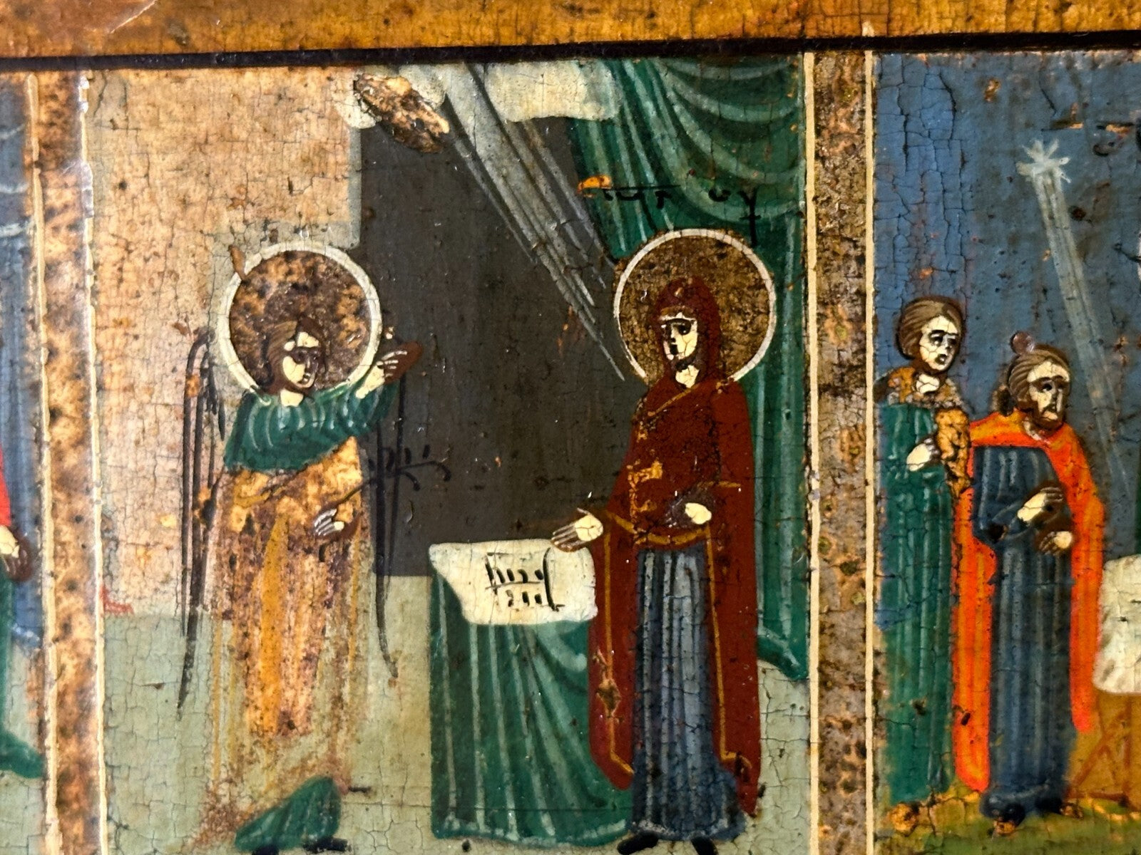 Ikone Festtagsikone - Höllenfahrt u. Auferstehung Christi - Russland um 18502