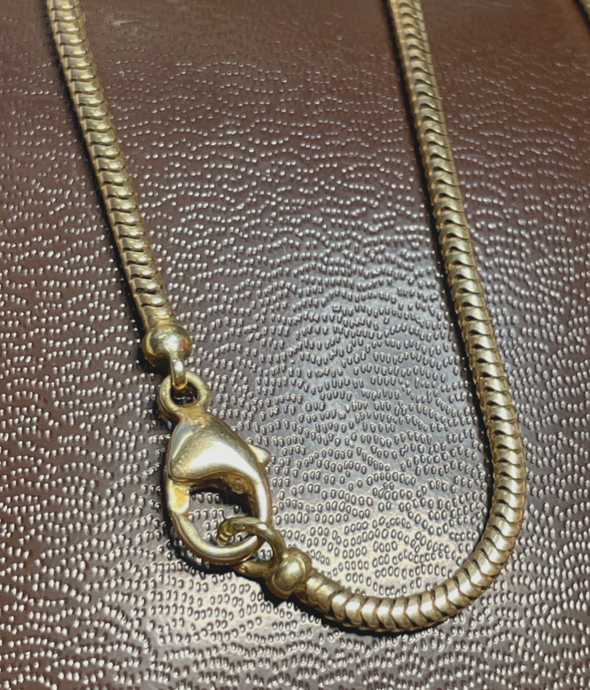 585 Gold Schlangenkette 45 cm + Gleiter Anhänger 0,1 ct. Brillant Juwelier gepfl2