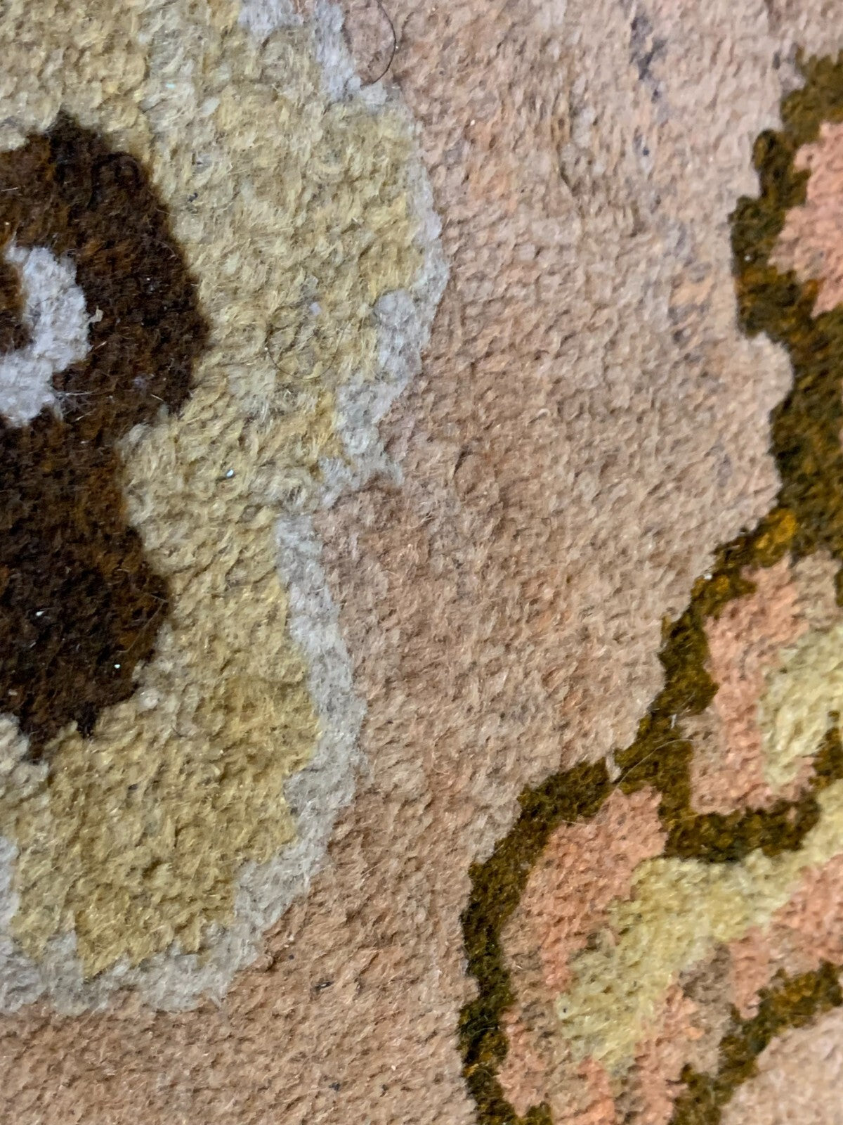 alter asiatischer Teppich - Pastell Farben - Wolle - ca. 50er Jahre Handgeknüpft7