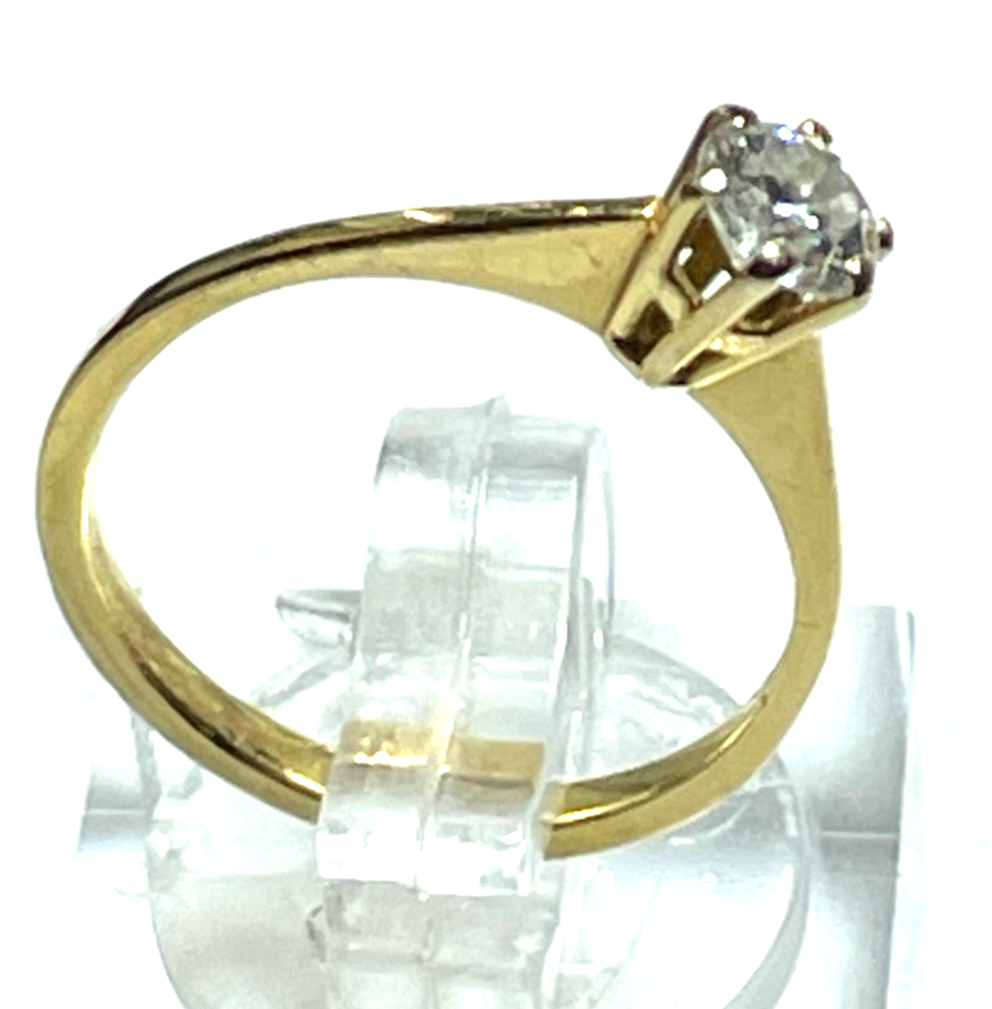 750 Gold 18 K Ring Solitär klassisch Ø16mm RG 51 Juwelier Verlobung Vorsteckring16