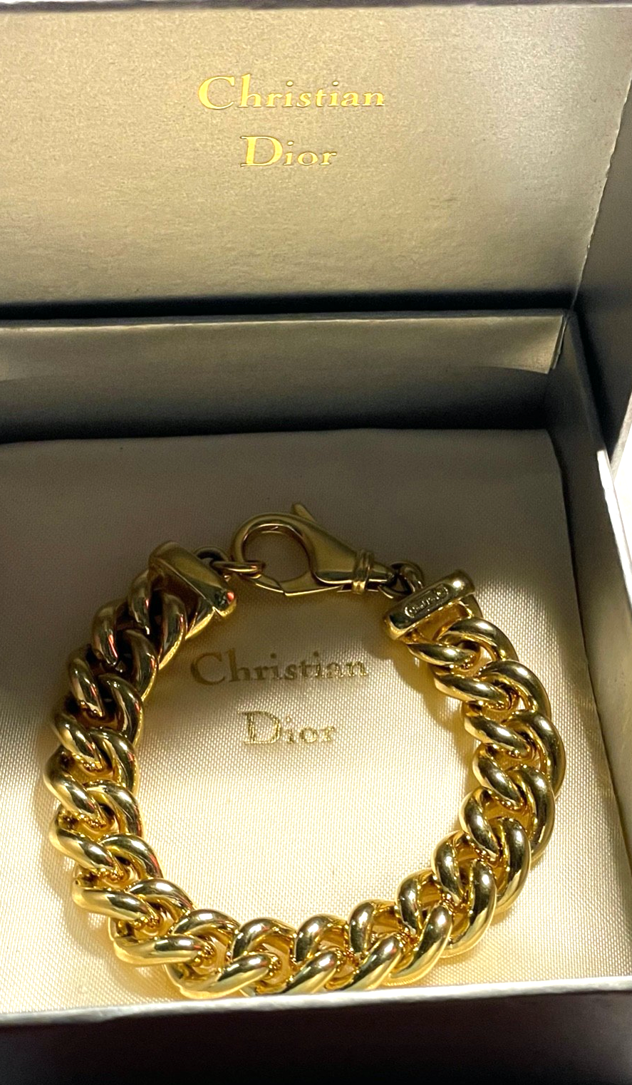 top gepflegtes Christian Dior Panzer Armband L 20 cm B 13 mm orig. Verpackung0