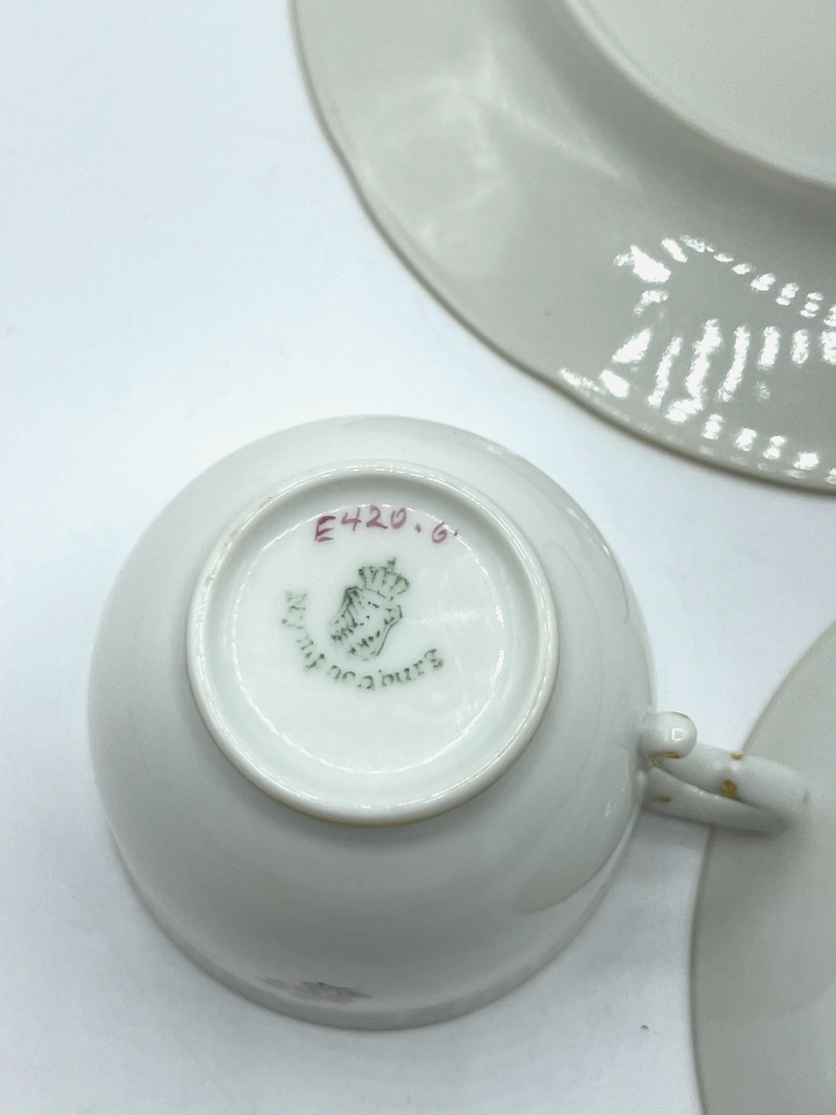 Antik Nymphenburg Porzellan Gedeck 3 tlg. Sammeltasse Mokka Espresso kl. Kaffee7