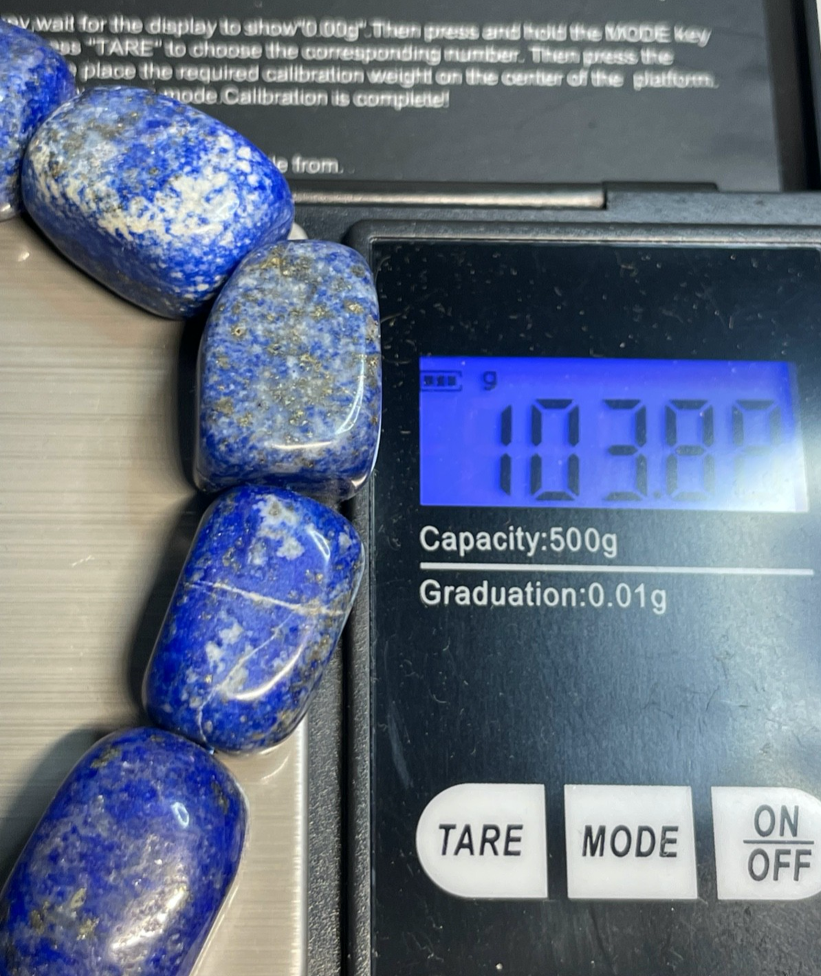 Großes natürliches Lapislazuli Cluster Armband unisex Statement über 100 Gramm5