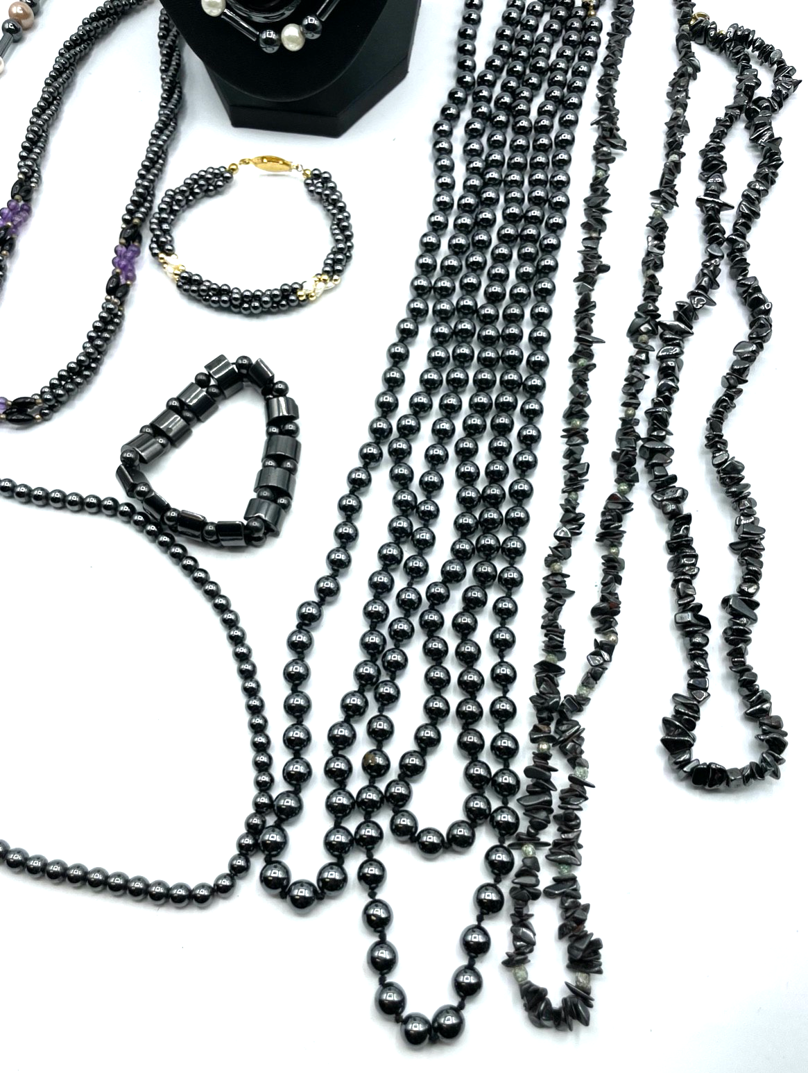Konvolut Hämatit Schmuck Blutstein 11 x Kette + 2 x Armband gepflegt5