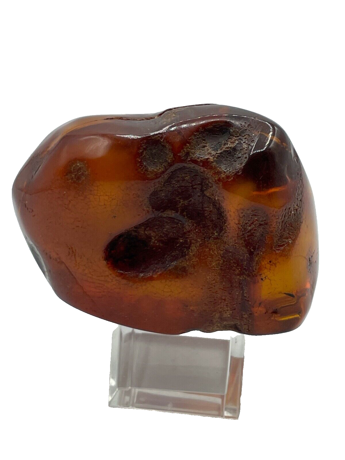 Authentischer Natur Bernstein Findling teilpoliert 132,99 Gramm Amber4