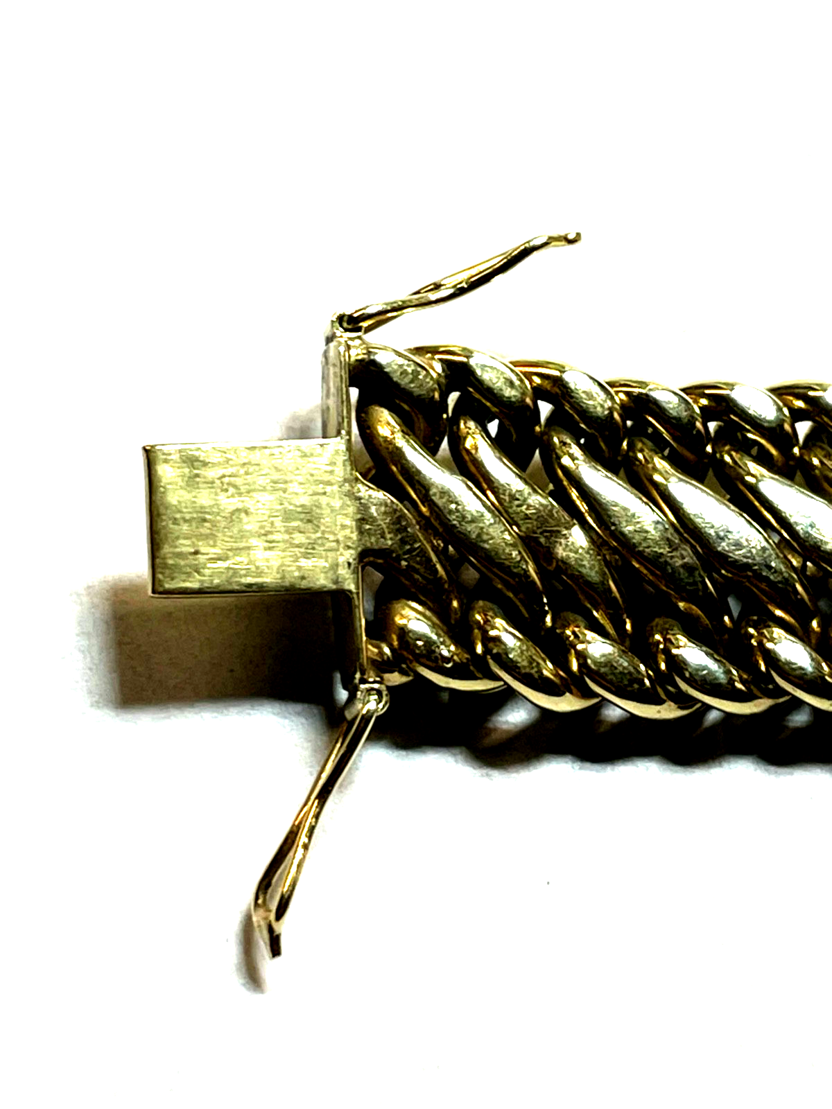Klassisch 585 Gold 14 K Gold stattliches Armband L 20 cm B 15 mm 33 Gr. Juwelier9