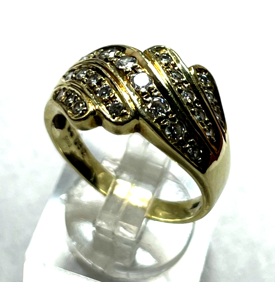 14 K 585 Gold Ring Brillanten Top Wesselton 0,5 ct. Juwelier Ø 18,5 mm RG 582