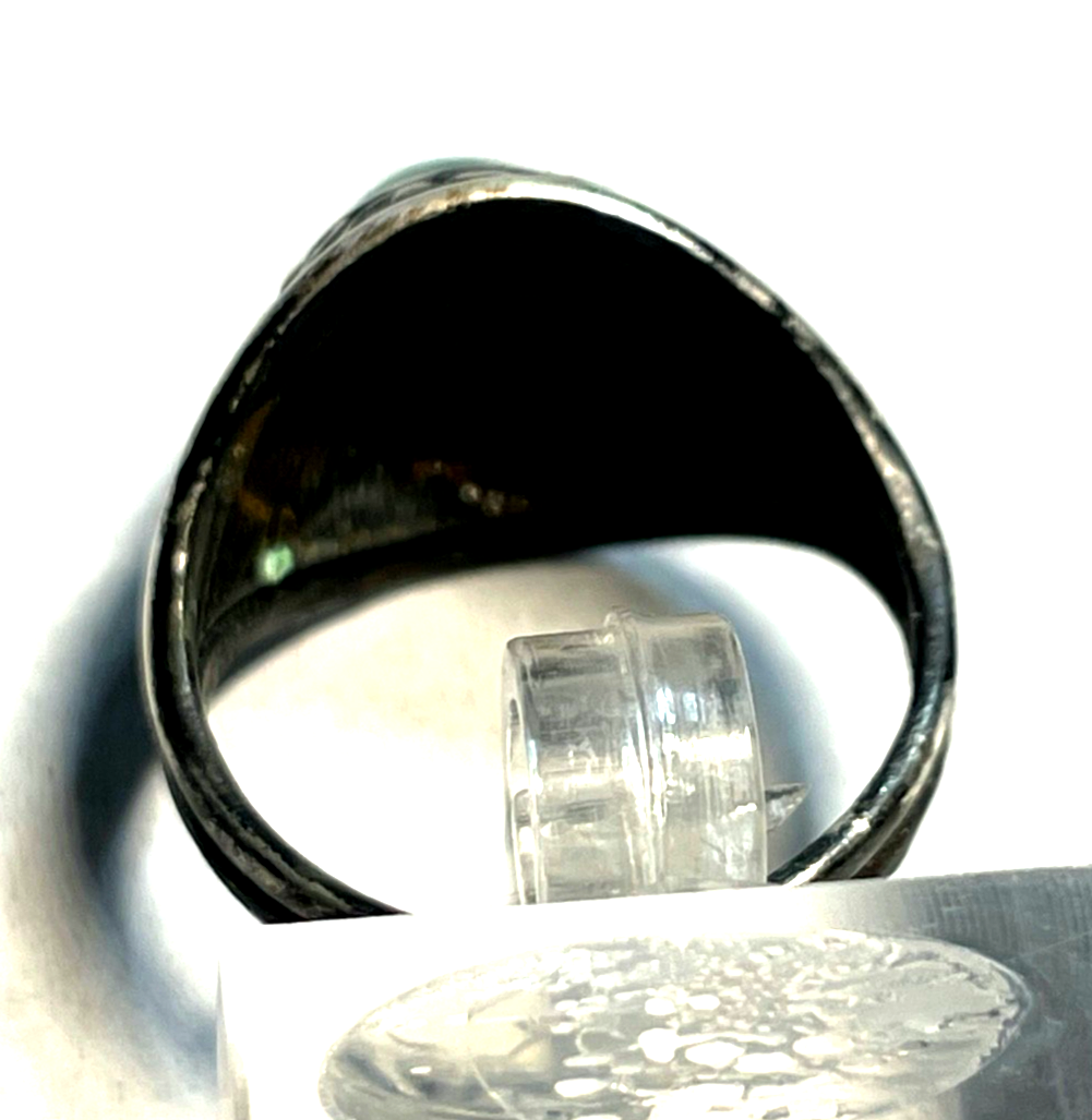Antik 835 Silber Ring Chrysopras Cabochon RG 54 Ø 17 mm solide Qualität4