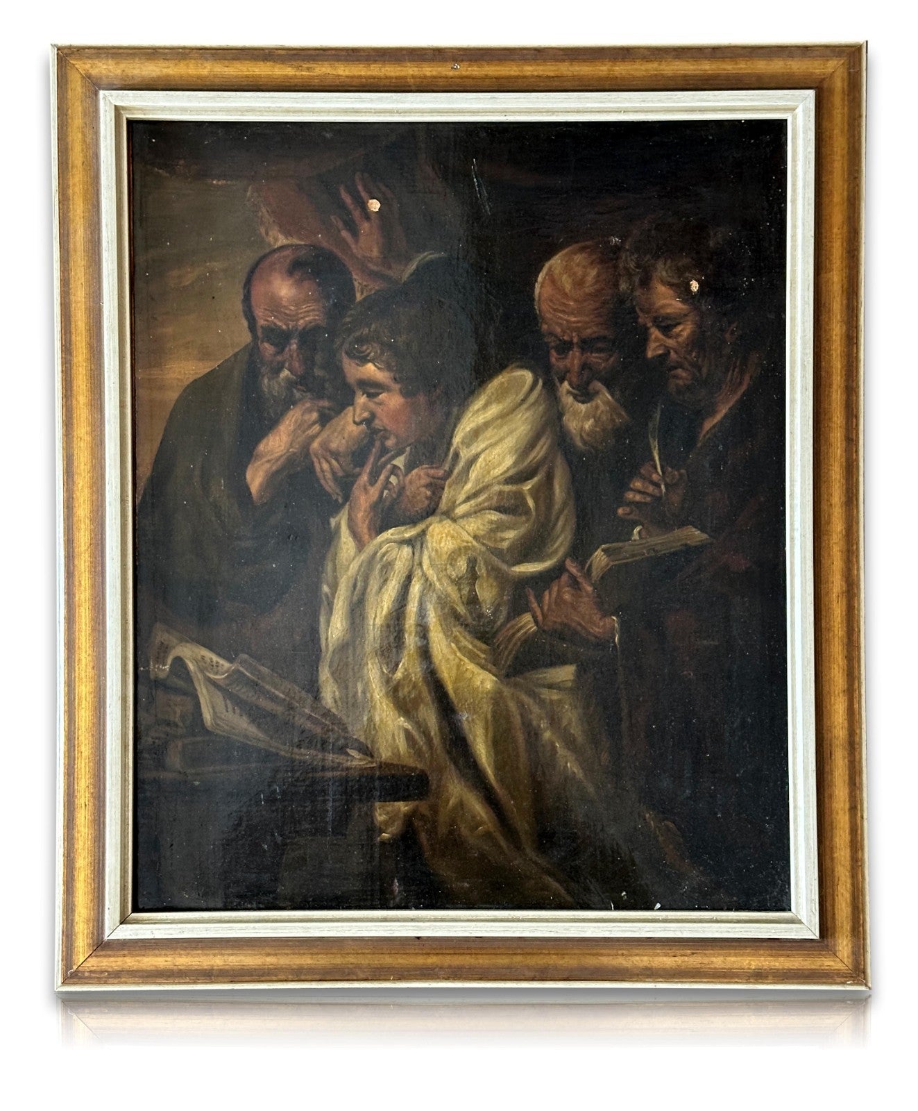 Nach Jacob Jordaens (1593–1678) – „Die vier Evangelisten“ – Öl auf Leinwand0