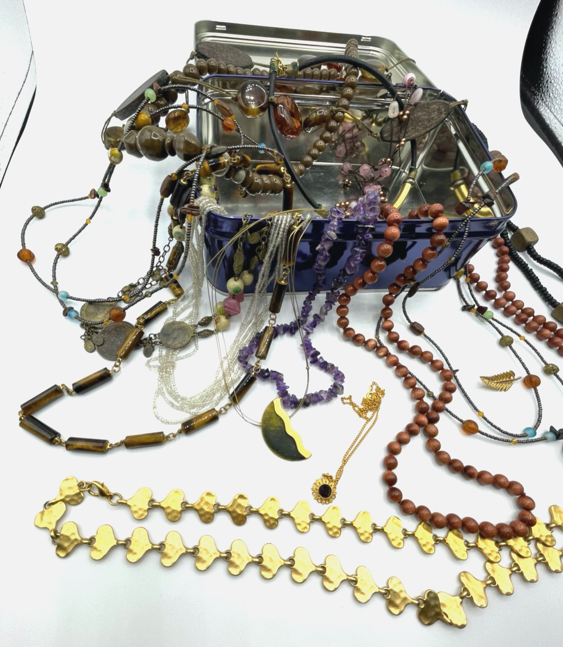 Konvolut Nr. 1A Ketten Modeschmuck gemischt sehr gepflegt vintage + neu3