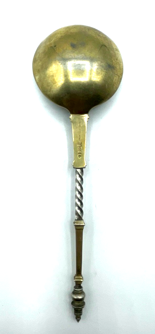 Antik großer 800 Silber G. Schwartzkopf Löffel Kaviarlöffel Historismus L 17,8cm6