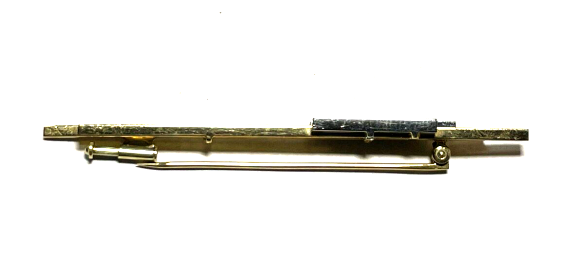 585 Gold 14 K Gold zweifarbig Brosche Anstecknadel Juwelier Modernist 77 mm3
