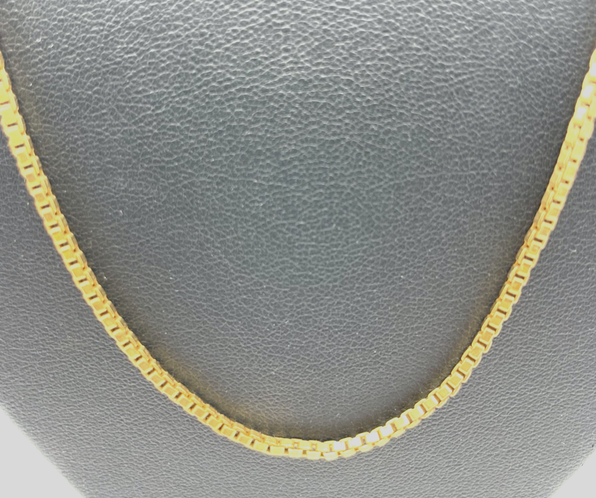 750 Gold 18 K Halskette Venezianer Kette Juwelier L 51 cm B 2 mm unisex gepflegt1