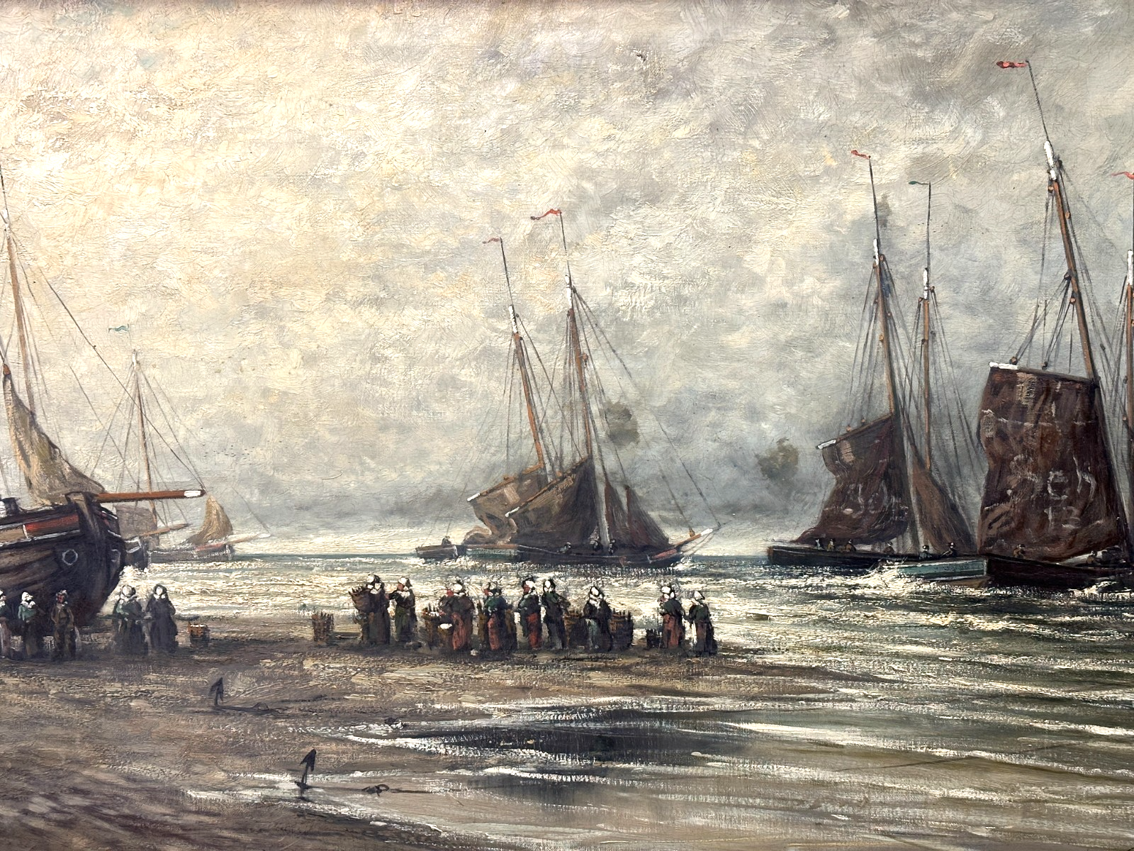 Niederländische Schule um 1900 – Fischerboote im Seegang - nach Hendrik W Mesdag1