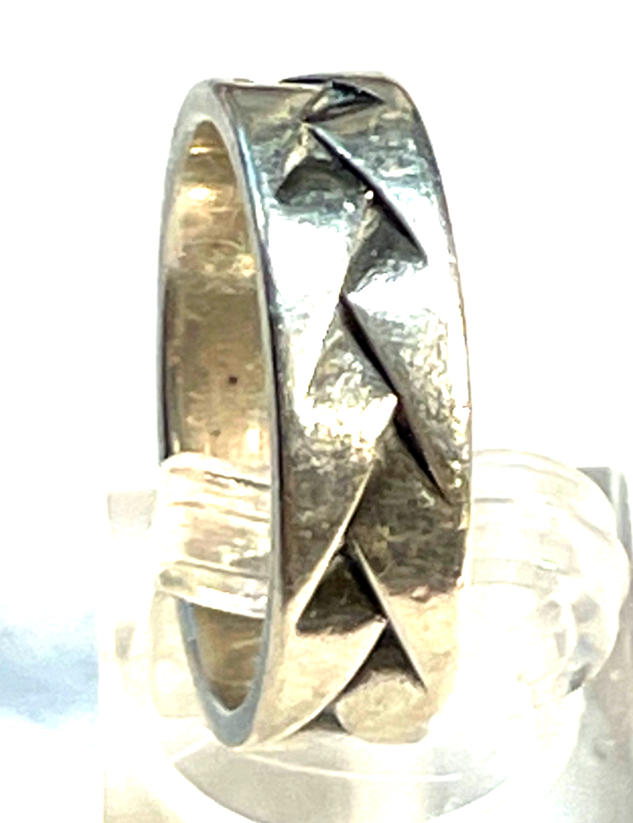 Unisex solider 925 Silber Ring ESPRIT Ø 18,1 mm RG 57 Zopfmuster Bandring3