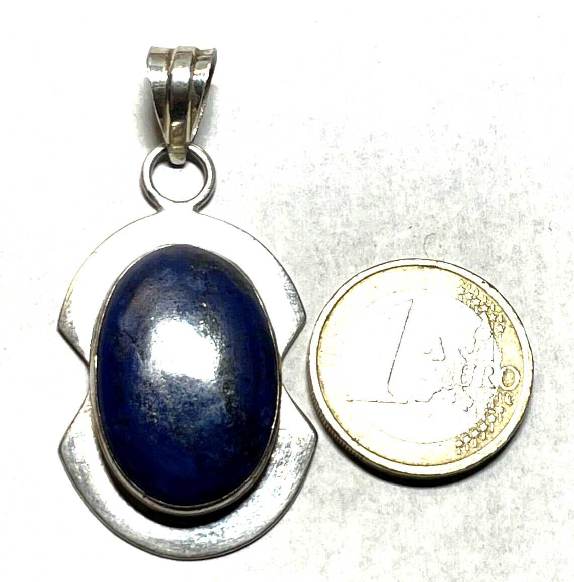 Purismus 925 Silber Anhänger Lapislazuli Cabochon Handarbeit Geschäftsauflösung3