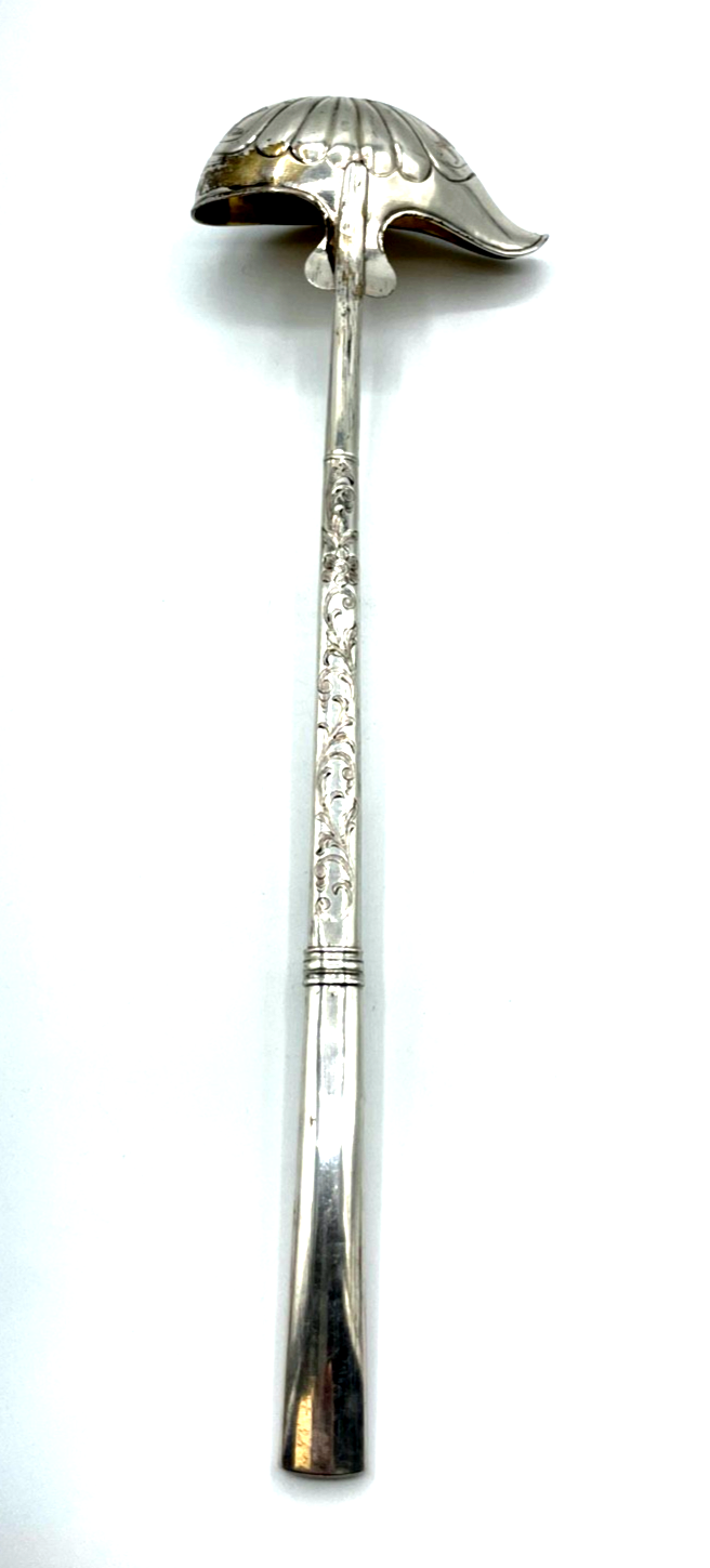 Antik  Biedermeier Silber 1 Vorleger Kelle alte Punzen L 38 cm teilvergoldet5