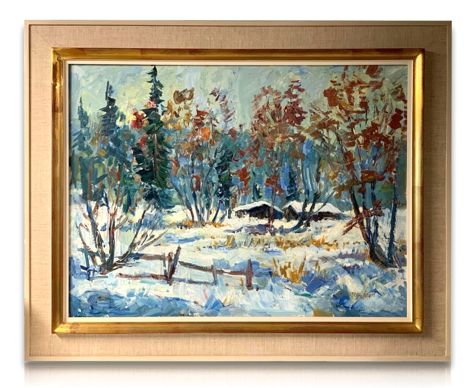 Rudolf Hossfeld 1910-1999 - Öl auf Leinwand - Winterlandschaft - gerahmt - sign.0