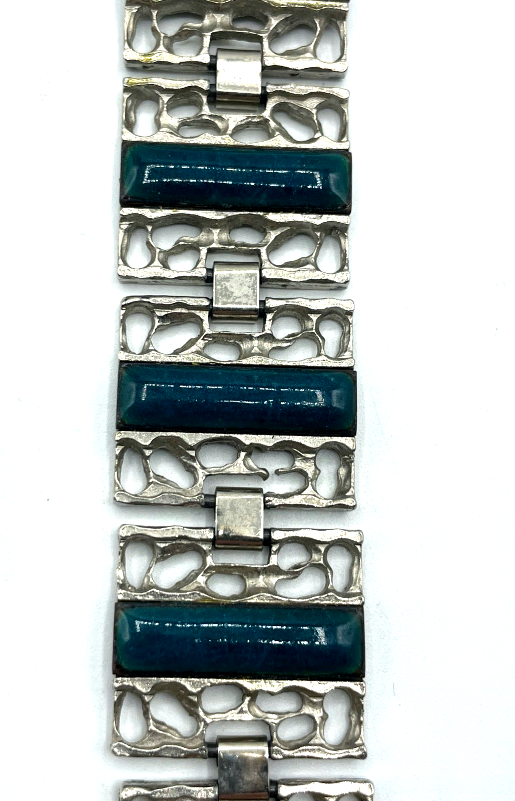 70erJ Armband vintage Brutalist Modeschmuck mit Emaille L 20 B 2,8 cm2