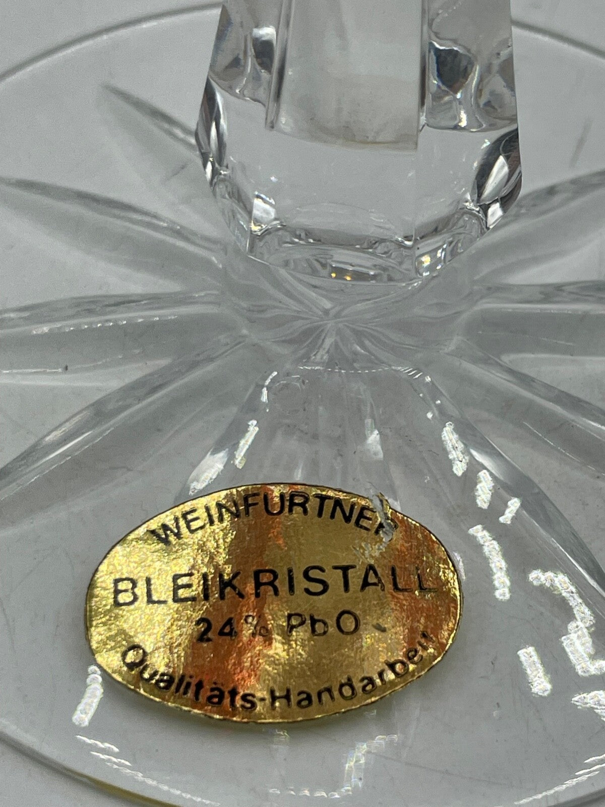 1 Weinfurtner Kristallglas Kristall Glas Weinglas Überfang leuchtend Purpur 19,53