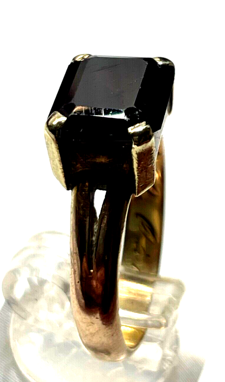 Antik 333 Gold 8 K Ring dunkel roter Granat Ø 20 mm RG 63 solide Qualität1