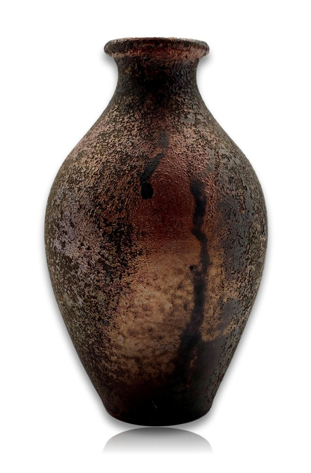 KEICHER Donzdorf - Vase Henkelvase Studiokeramik Keramik - Kupferglasur - RAR8